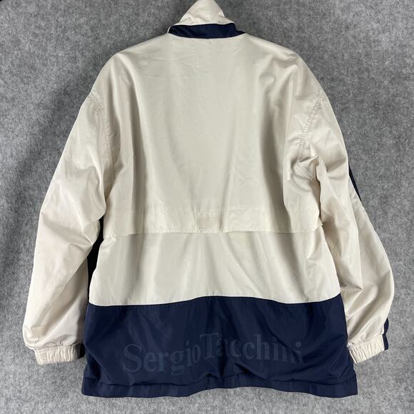 VTG Sergio Tacchini Windbreaker Pullover Jacket Mens Large 1/4 Zip Golf Tennis - Picture 12 of 16